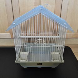 Small Bird Cage w/Feeder & Perch