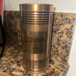 Jean Paul Gaultier with cover still on