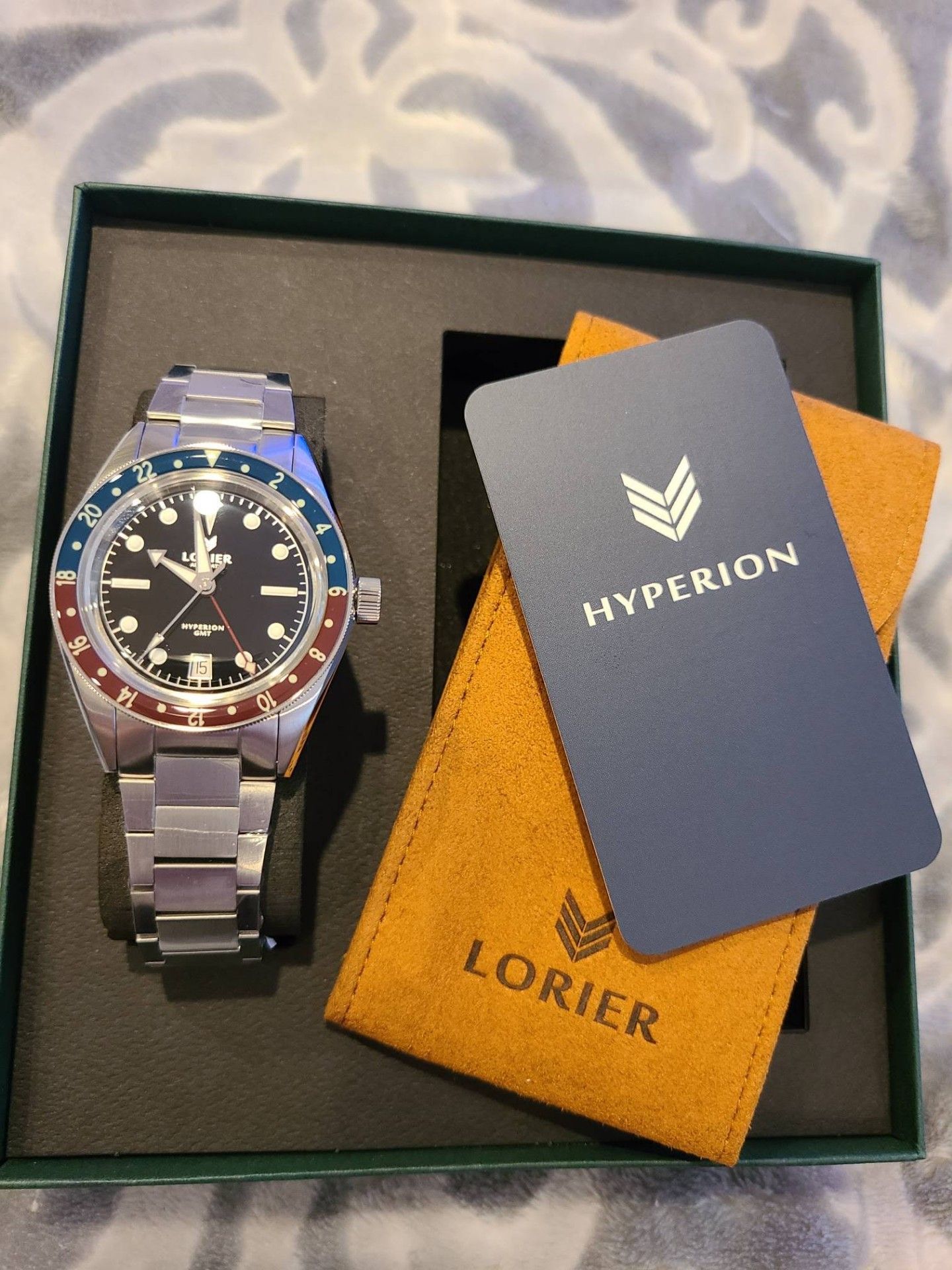 Lorier Hyperion GMT Watch Full Set