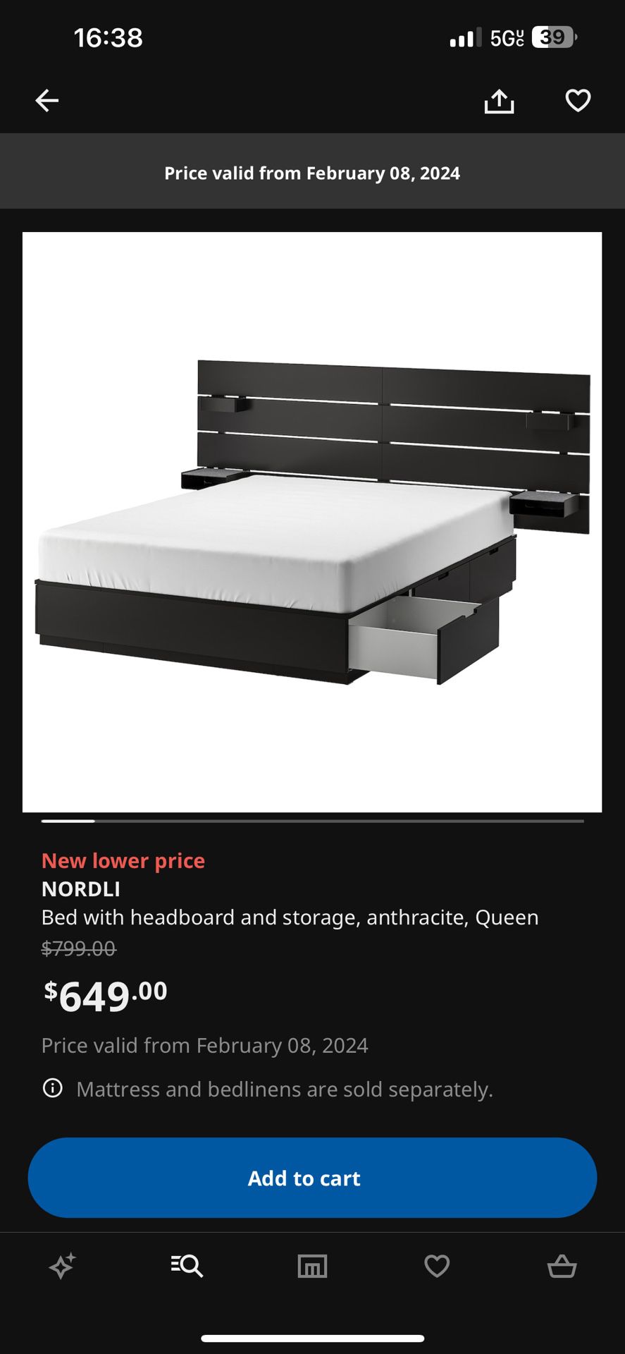 King Size Bed frame