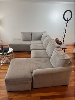 Gray sectional couch