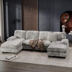 Modern U-Shape Sectional Sofa Couch 