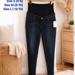 Maternity / Tummy Control Jeans – S (4–6) • M (8–10) • L (12–14) – Stretch Denim – 
