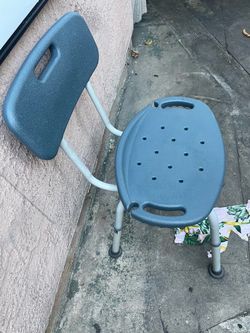 Shower Chair with Back and Drain Holes