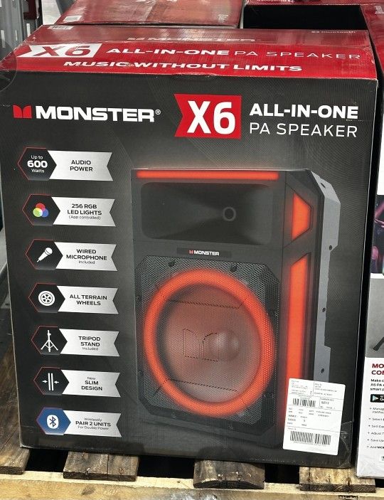 Monster X6 All-in-One PA Bluetooth Speaker