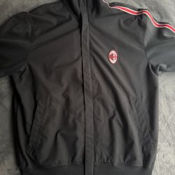 AC Milan black and red track jacket size large 