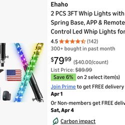 New Led App Controlled Lights.  2X3’