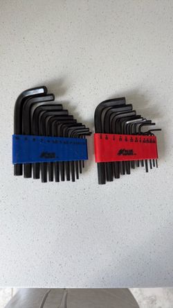 Blue Hawk Hex Allen Wrench Set Metric and SAE