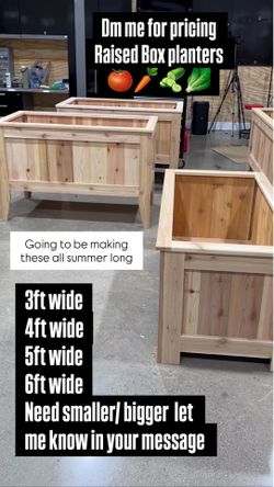 Raised box planters