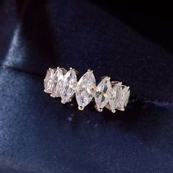 Diamond Ring S925 Sz 7
