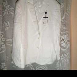 NWTGS Lauren Ralph Lauren ULTRAFLEX Men's All White Blazer Sports Coat 52L