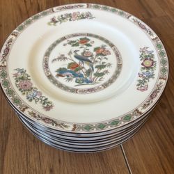 10 Wedgwood Kutani Crane Salad Plates – Bone China – Excellent Condition 