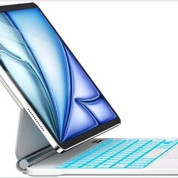 Keyboard Case for iPad Air 13 inch (M3 2025/M2, 2024),iPad Pro 12.9 inch (3/4/5/6th Gen)，Magic-Style Magnetic – Floating Cantilever Stand – Backlit Ke