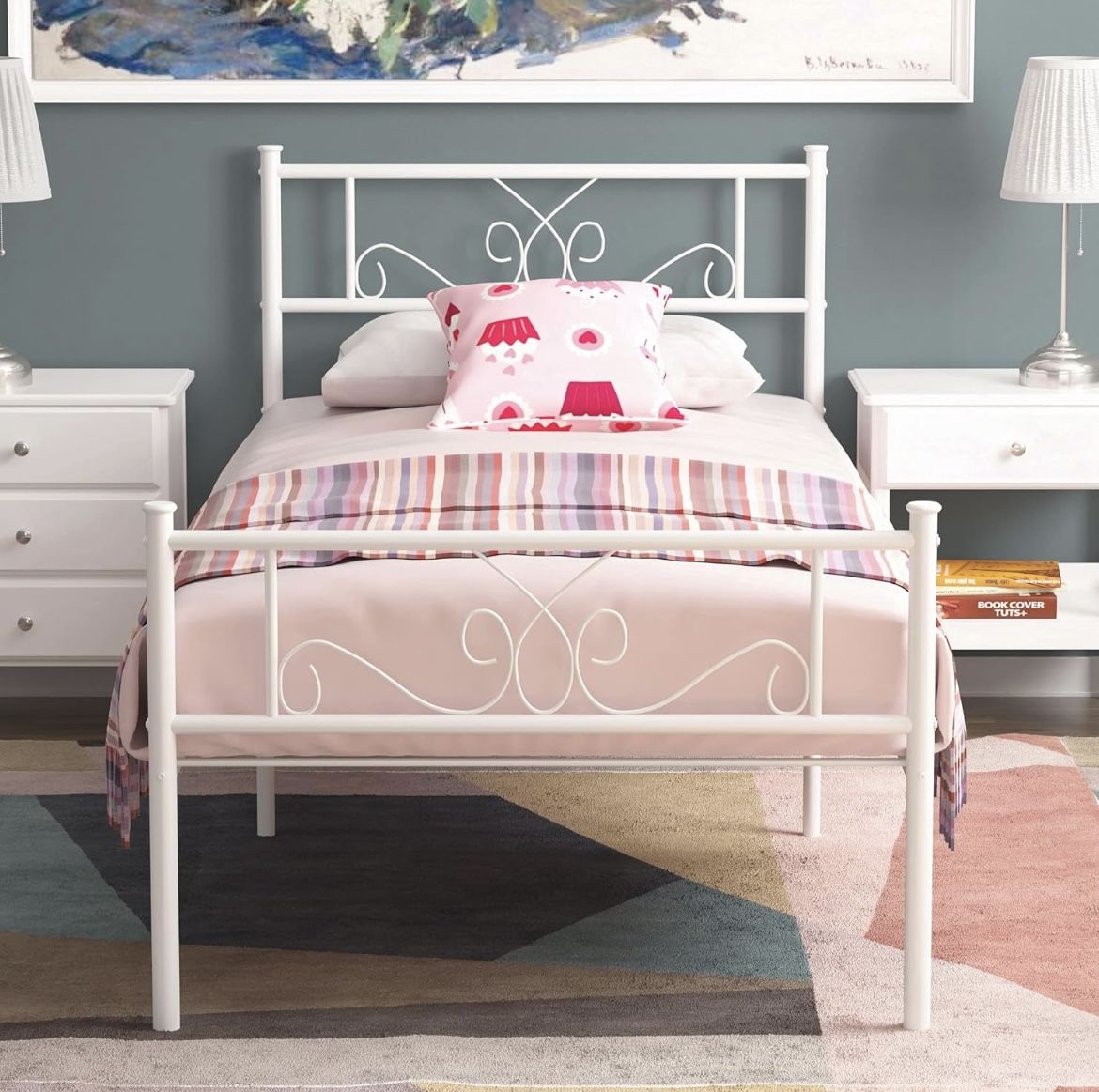 Metal Bed Frame Twin Size 