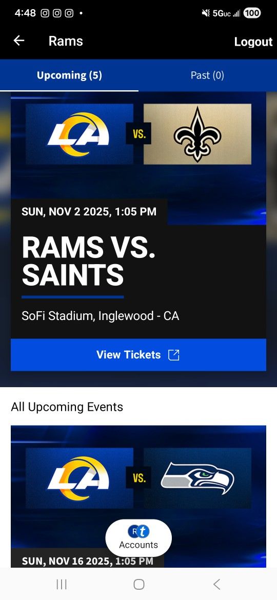 Rams V Saints