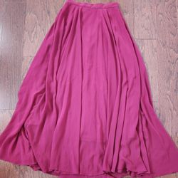 Maroon Long Maxi Skirt XS CHICWISH