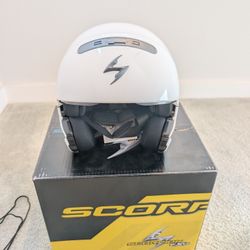 Scorpion EXO Covert Modular Helmet - Solid White (Size Small)