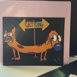 Handmade Cat-dog Painting