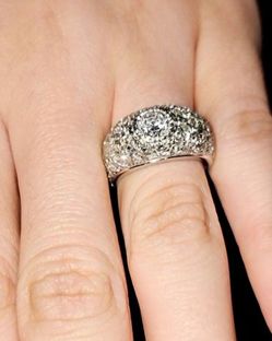 14k White Gold Dome Ring