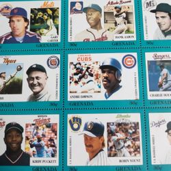 90s Unopened US MLB Stamps And Book