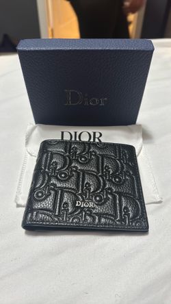 Dior Gravity Leather Bifold Wallet Black w/ Box & Dust Bag