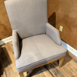 Upholstered Accent Chair Light Gray