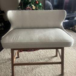 Baxton Studio Gradisca Modern and Contemporary Beige Fabric Button-tufted Upholstered Bar Bench Banqu