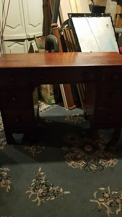 Antique solid wood desk