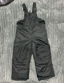 Cat & Jack Toddler 2T Snow Bib Ski Pants Black Insulated Winter Overalls – Like New