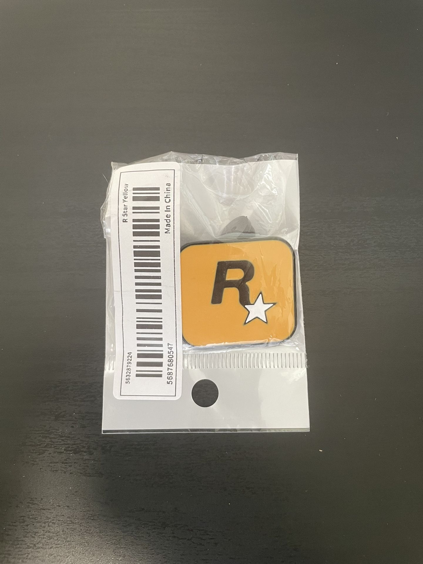 Rockstar Games Logo Pin NEW Metal Enamel Pinback GTA Grand Theft Auto Brooch
