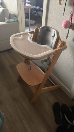 Wooden Baby High Chair with Tray
