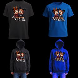 Mickey And Mini Hoodie And Tshirts 
