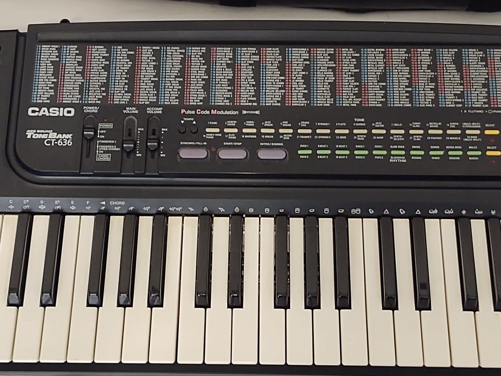 Casio CT-636 465 Sound Tone Bank 61-Key Keyboard for Sale in