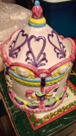 Beautiful Carousel Cookie Jar