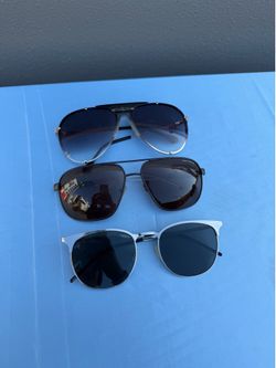 Saint Laurent Aviator Sunglasses Silver Metal Frame Black Tinted Plastic Lenses