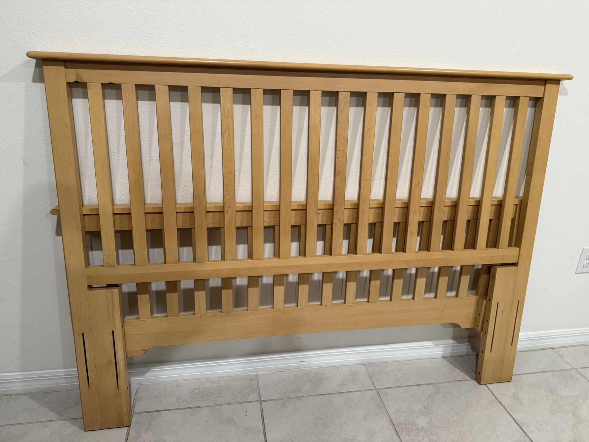 Queen bed headboard and footboard and frame