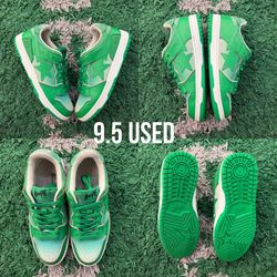 A Bathing Ape Sk8 Sta #4 Green Size 9.5