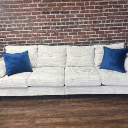 Delivery available white sofa couch