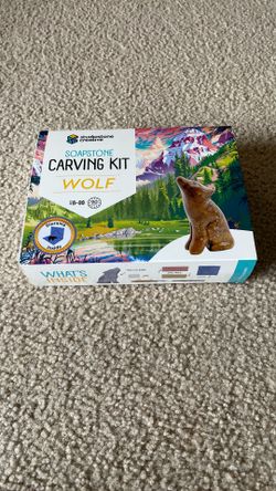 Wolf Soapstone Carving Kit - Unopened