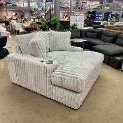  Alloy Jumbo Corduroy Oversized Chaise / Feather-fiber Blend