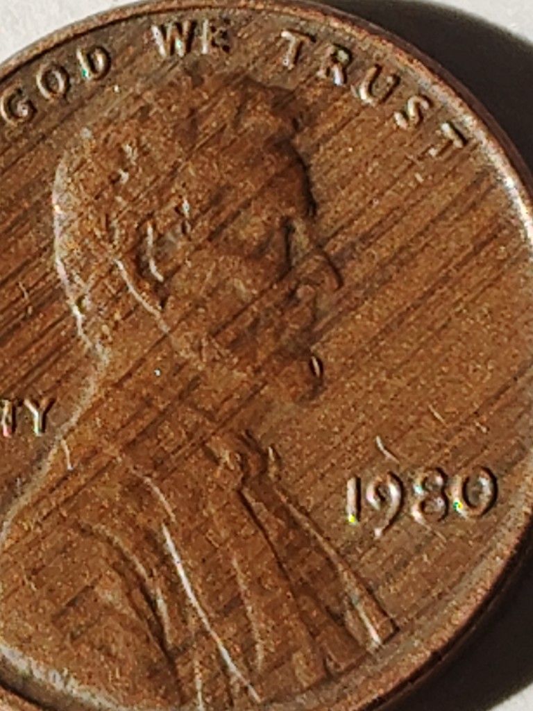 Nice ERROR Lincoln 1 Cent Penny 1980 Copper Coin