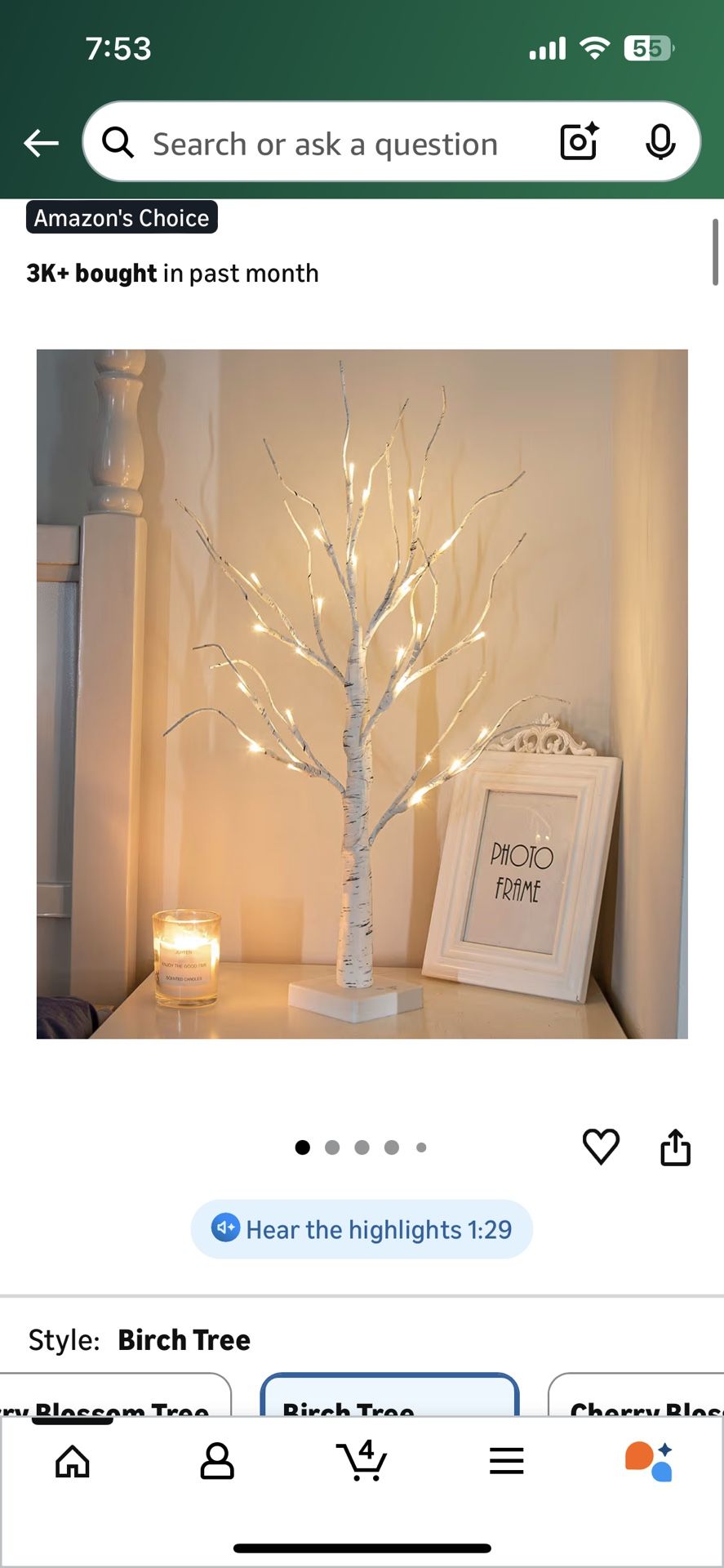 Standing Birch Tree Brand New 