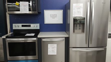 Whirlpool 4-Piece electric stainless steel package