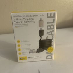 65W four in one magnetic cable usb-A+type-c to type-c