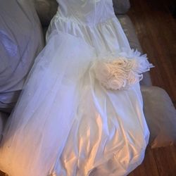 New Wedding Dress SetFail And Bouquet Included