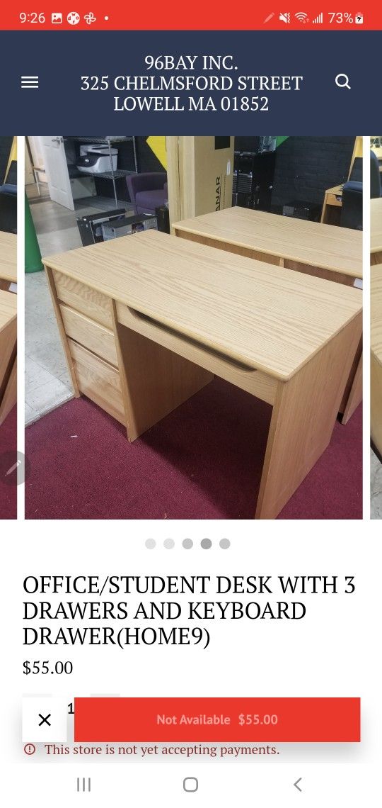 OFFICE/STUDENT DESK WITH 3 DRAWERS AND KEYBOARD DRAWER(HOME9)