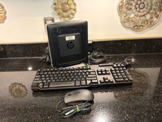 HP T730 Thin Client PC X64 Win 10 AMD 8GB RAM 60GB Disk w/Dell Keyboard & Mouse
