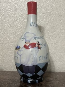 Jennifer Brinkley Certified International Chefs Special oil vinegar jar Vase