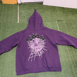 Purple Sp5der Hoodie Large