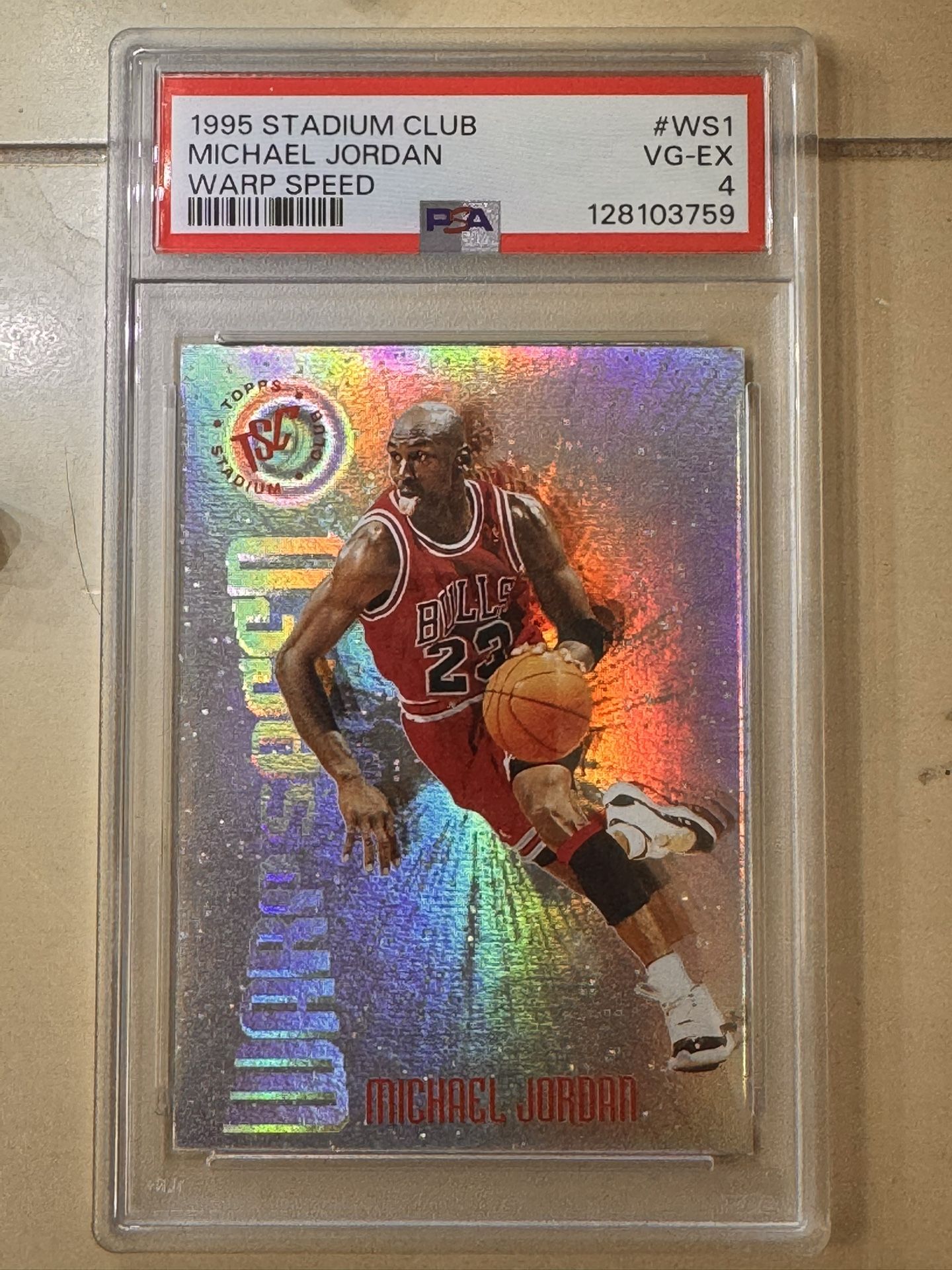 1995 Stadium Club Michael Jordan Warp Speed #WS1 PSA 4